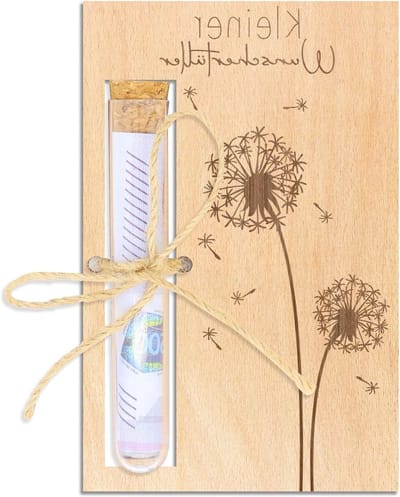 Originele Geldcadeau Verpakking met Dandelion, Leuke Verjaardagscadeaus en Trouwen Geschenken voor Reizigers en Bruidsparen