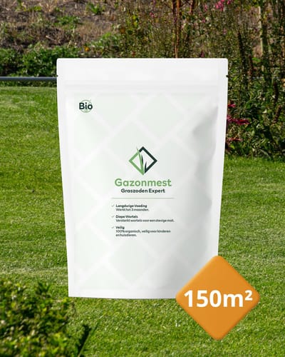 Graszoden Expert Gazonmest (150m²) | Gazonmest - Kunstmest - Bodemverbeteraar - Graszaad - Kalk - IJzersulfaat