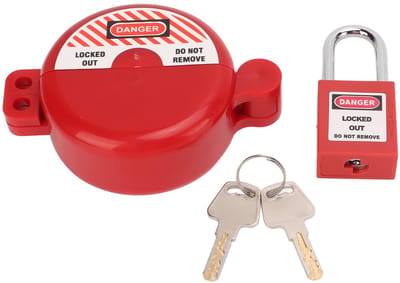 Dailygoods- Gasflesslot Veilig - Lockout Tagout - Veiligheids Hangslot - Schokbestendig - Hittebestendig - Voor Propaan Tanks - Klemslot