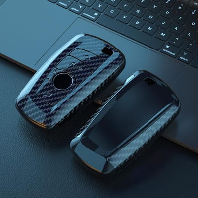 Housse de clé de voiture Sportive en Carbone ABS Étui Porte-Coque Sac Pour Bmw F30 F20 M3 M5 F10 F18 F22 F01 X3 X4 F06 F02 Accessoires Porte-clés black
