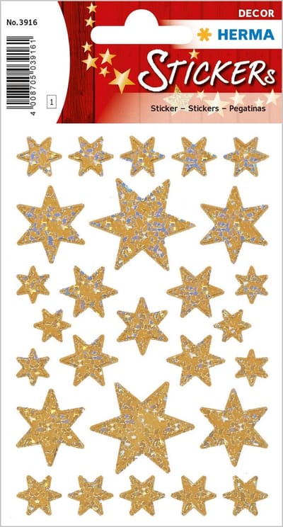 HERMA 3916 sticker Goud Permanent 27 stuk(s)