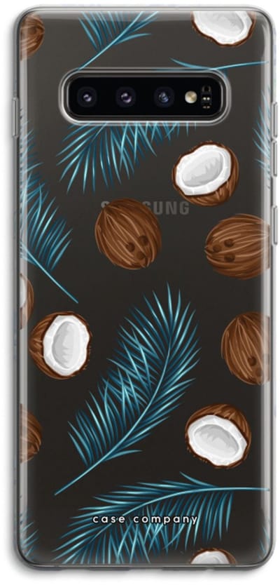 Case Company® - Hoesje geschikt voor Samsung Galaxy S10 4G hoesje - Kokosnoot - Soft Cover Telefoonhoesje - Bescherming aan alle Kanten en Schermrand