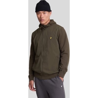 Lyle & Scott hybride olijfgroene hoodie met rits