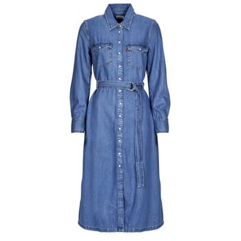 Levi's Quincey Long Sleeve Maxi Dress Size: S | Maxi Dresses Outlet | Dames | Blauw