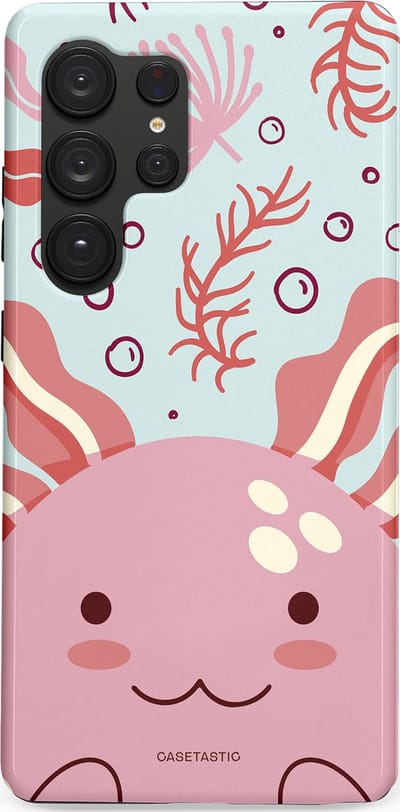Casetastic Hoesje Geschikt voor Samsung S25 Ultra - Stijlvolle Beschermende Duo-layer Case - Axolotl knuffels