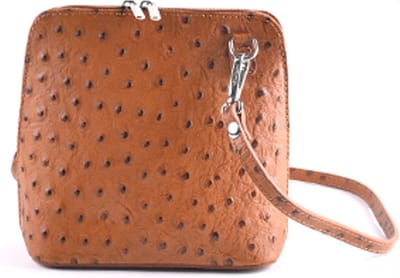 Giuliano schoudertasje Hemera - Cognac - Made in Italy