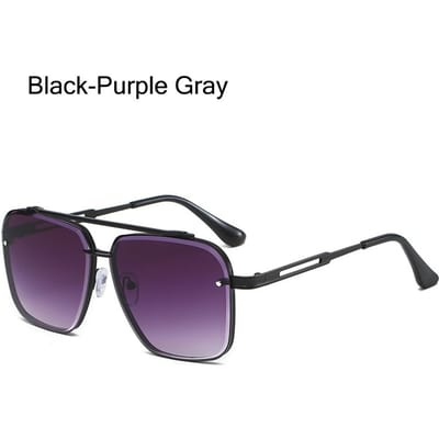 Lunettes de Soleil Vintage à Grand Cadre Métallique Dégradé Conduite Classique Voyage Protection UV400 Lunettes de Soleil conçues pour Dames et Hommes