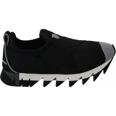 Dolce & Gabbana Zwarte Haai Neopreen Stretch Sneakers Schoenen