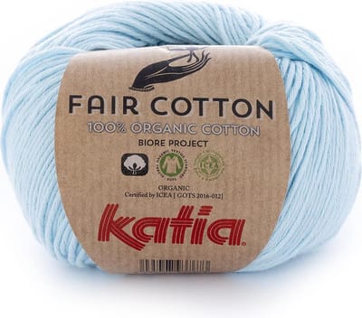 Katia Fair Cotton - 08 lichtblauw - Biologisch Katoengaren