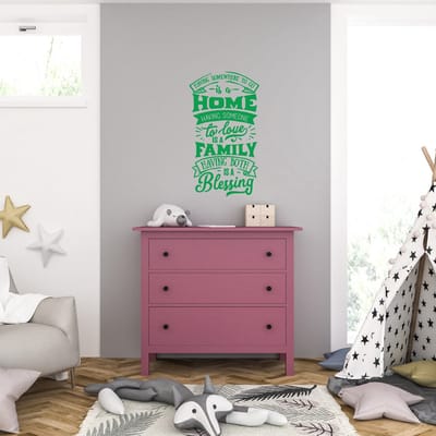 Muursticker - Having Both is A Blessing - 58 x 103 - Groen