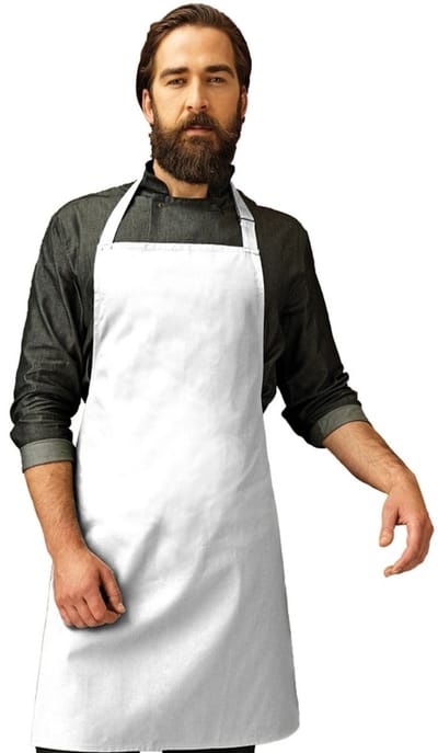 Keukenschort voor volwassenen wit - Barbecueschort wit basic