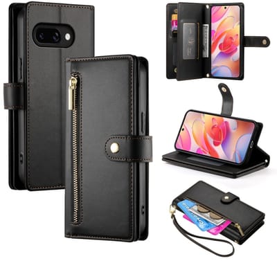 Luxe Portemonnee - Etui Hoes Tas geschikt voor Samsung Galaxy A37 - A36 - A56 - Met Schouder - Draagkoord - Zwart