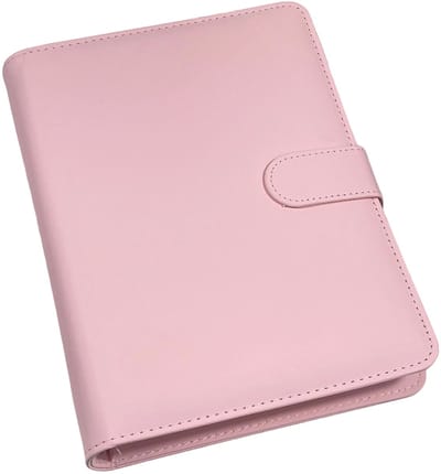 longziming A5 Photo Card Folder - Photocard Album Kpop Binder A5 - 120 Pockets PU Leren Kaartenhouder - 6-Ring Foto Album voor Kpop - Verzamelingen30 Pagina’s 4 Pockets per Page - Roze