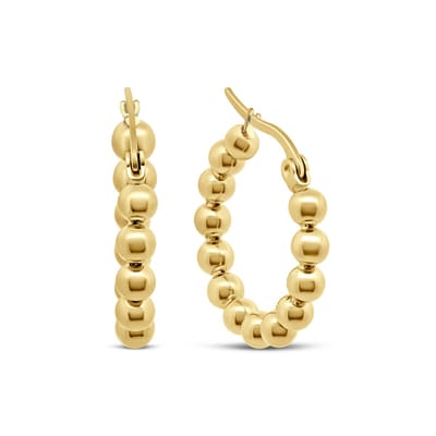 CO88 Collection - 8CE-70597 - oorbellen oorringen met bolletjes - 4 mm balls - goudkleurig