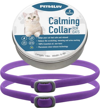 Kalmerende Halsband voor Katten - Natuurlijk en Effectief tegen Stress - Verstelbaar en Waterdicht - 2 Pack