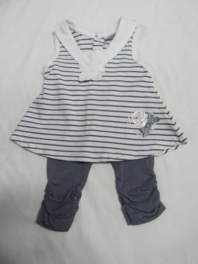 Dirkje - Overgooier + legging - streepje - 6 maand 68