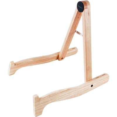Rockhouse Opvouwbare Gitaarstandaard A-vormige Standaard Draagbare Gitaarstandaards Vloer voor Akoestische en Rubber Wood beige