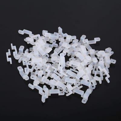 Flexibele LED Strip Bevestigingsclips - 100 Stuks Silicone Houder voor Verlichting, Geschikt voor Auto, Kantoor, Thuis en Kamperen (10mm)