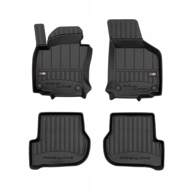 FROGUM PROLINE 3D Set - Rubberen Automatten + Kofferbakmat - Geschikt voor VOLKSWAGEN Jetta V (2005-2010) - Zwart