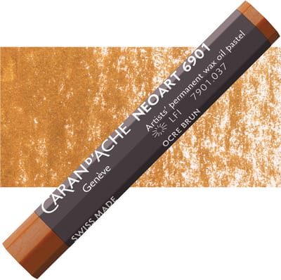 Caran d'Ache Neoart Permanent Wax Oliepastel - Brown Ochre (037)
