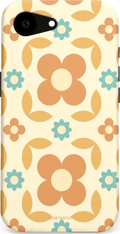 Casetastic hoesje geschikt voor Apple iPhone 16e / Apple iPhone 17e - MagSafe - Dubbellaagse bescherming - Retro verlangen - Fashion Case - Crème Perzik Goud