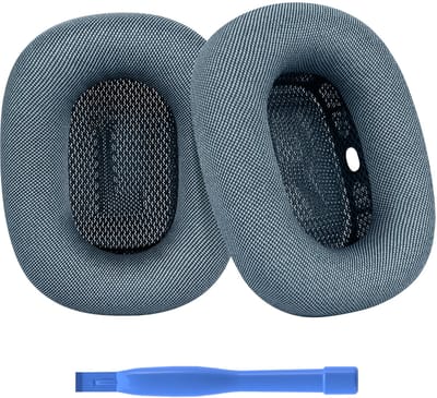 Vervangende Oorkussens voor AirPods Max Hoofdtelefoon van MMOBIEL – Mesh Fabric Koptelefoon Oorkussens – Noise Isolation Hoofdtelefoon Earpads – Blauw