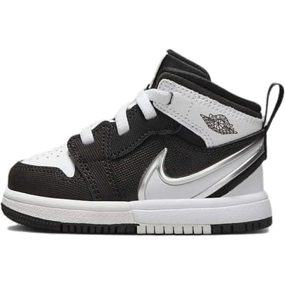 Air Jordan 1 Mid RM EasyOn TD 'Noir Blanc' 22 black