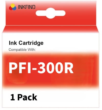 INKFIND PFI-300 rood Inktcartridge compatibel met Canon PFI-300 - 1-pack rood*1