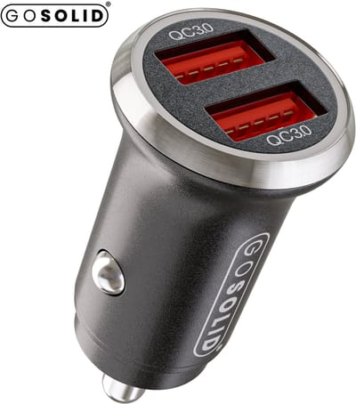 GO SOLID! 40W Autolader 2x USB A Snellader