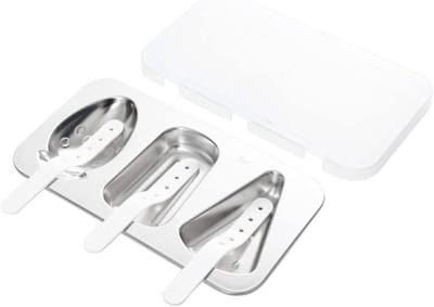 IJsjes Maker - Bevroren Snacks - Gezonde Traktaties Maken - Herbruikbaar Roestvrij Staal - 20x10.7x2cm - Zilver