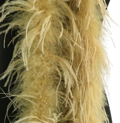 2 meter lange struisvogelveren boa met strepen - Feestaccessoire voor carnaval, Halloween en kostuums