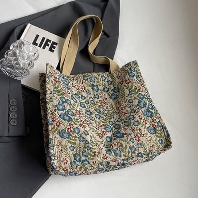 Dames Tote Bag met Grote Capaciteit, Enkele Schouder, Nieuwe Ins Canvas Tas, Lazy Style Tote, Class Commuting Bag voor Dames gray
