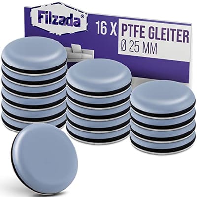 Zelfklevende Teflon Meubelglijders 50 mm - Professionele Tapijtglijders