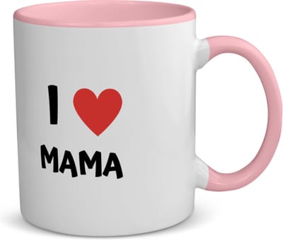 Akyol - i love mama koffiemok - theemok - roze - Moeder - de liefste mama - moeder cadeautjes - moederdag - verjaardag - geschenk - kado - 350 ML inhoud