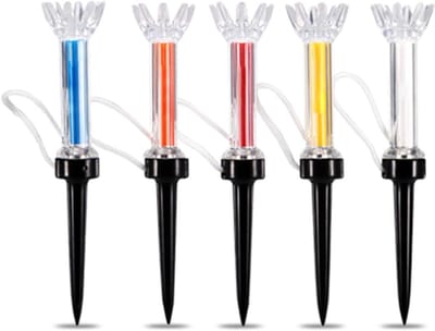 Golf accessoires set met magnetische golftees - 5 stuks, trainingshulpmiddelen voor golfers, touwtje om wegslaan te voorkomen, weerstand verminderen, afstand vergroten