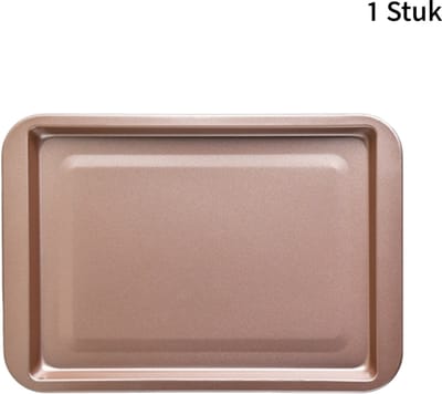 1 stuk rechthoekige bakvorm - koolstofstaal - antiaanbaklaag - 33x23 cm - voor het bakken van cakes - champagne