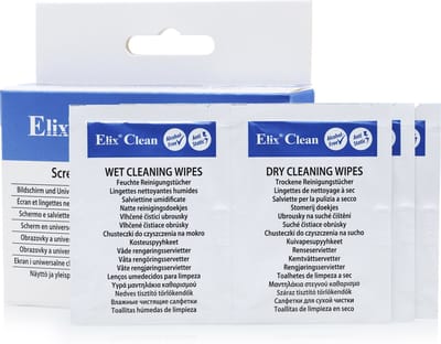 Elix reinigingsdoekjes - voor scherm - wet/dry - box 20 stuks - EL-440010