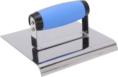 Betonkantmachine - Beton afwerkgereedschap - Betonplaten afwerken - Roestvrijstalen blad - 150x152mm - Zwart
