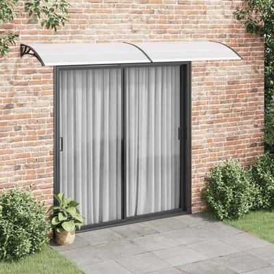 vidaXL - Deurluifel - 300x75 - cm - PC - zwart - en - transparant