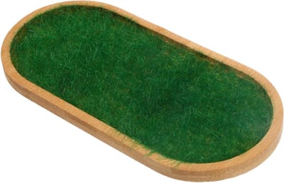 Gras Displaystandaard - Nep Grasmat Poppenhuis - Model Decoratie - Realistisch Kunstgras - 16.70x8.00x0.80CM - Groen