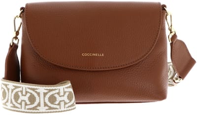 COCCINELLE Leren schoudertas Paulina Mini Crossbody Bag Cognac bruine
