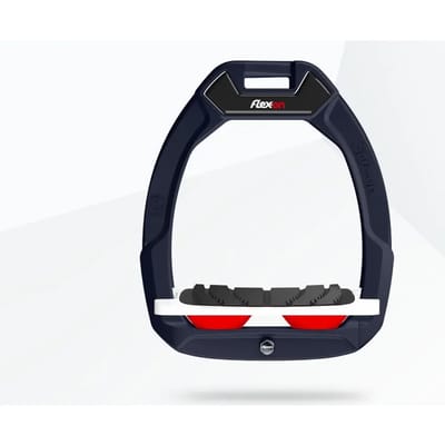 Veiligheidstrappers voor de paardensport Geanthoekt Grip Blauw/Wit/Rood Flex-On Safe-On