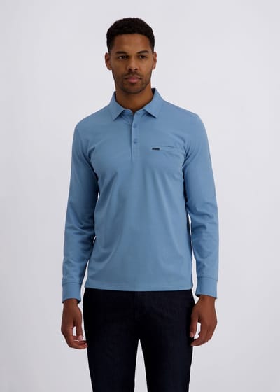 pierre cardin Lange mouw Polo in Modern Fit