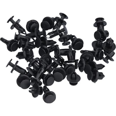 40 Stuks Auto Retainer Clip Drukbevestiger Bekleding Klinknagel Nylon Accessoire Set Kit voor Deurpaneel black