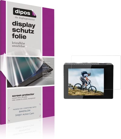 dipos – 4x Beschermfolie geschikt voor BAKENLON SXXJ01 Action Cam | Krasbestendige & heldere Screenprotector Ultra-Thin