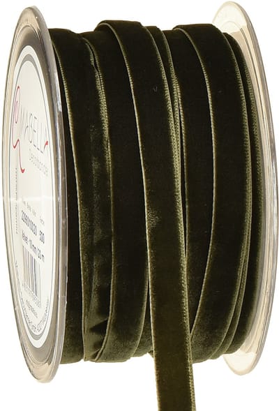 Fluwelen lint groen cadeaulint fluweel donkergroen 10mm 20m