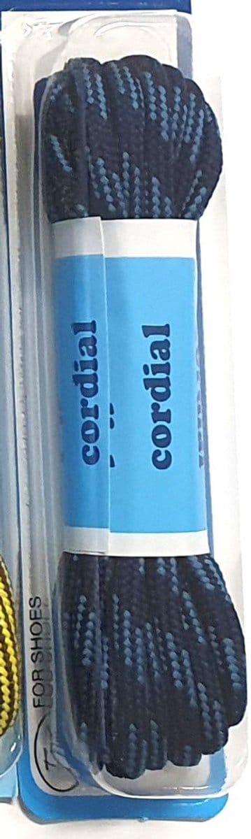 Cordial Outdoorveter - gemêleerde veter - blauw - 150 cm - 7-9 gaatjes