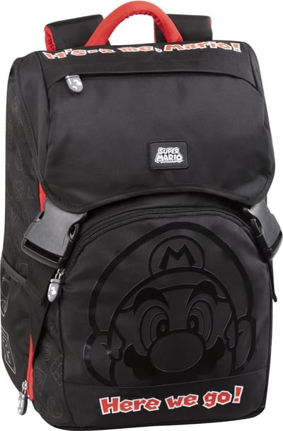 Super Mario Rugzak Outline - 41 x 29 x 13.5 cm - Zwart