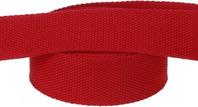 Zware Singelband - Poly-katoen Band - Kunst en Ambachten - Zacht en Duurzaam - 15 inch 6 Yards - Rood