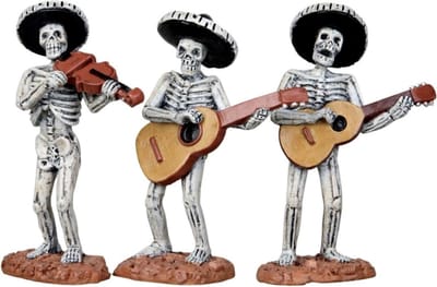 Lemax - Skeleton Mariachi Band -  Set Of 3 - Kersthuisjes & Kerstdorpen